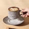 Coffee ceramic cup with plate