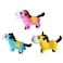 Plush Pet Squakz Flying Cows ( Pink/Yellow/Blue) Dog Toy - Multicolor - 3pc
