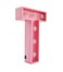 LED Marquee Letter Light Sign Wooden Pink (T) 25cm