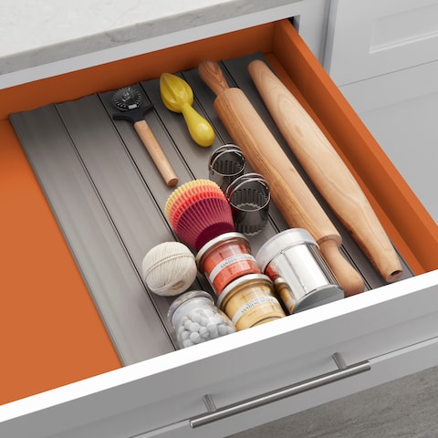 YouCopia SpiceLiner Spice Drawer Liner, 10ft Roll, Grey, YCA-50201