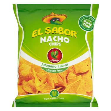 El Sabor Gluten Free Spicy Jalapeno Nacho Chips 225GR
