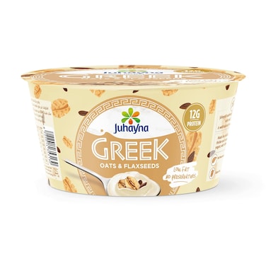 Juhayna Greek Yogurt with Oats And Flaxseeds - 180 Gm