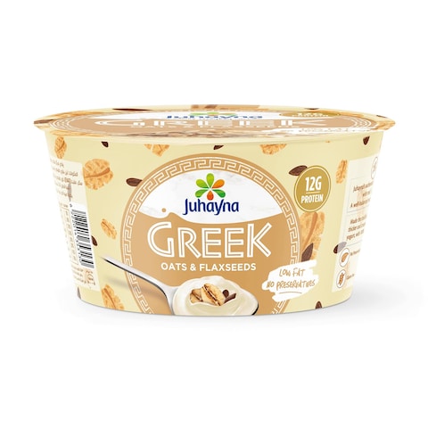 Juhayna Greek Yogurt with Oats And Flaxseeds - 180 Gm