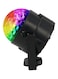 Generic - 6-Colour LED Party Light Sound Activated Lamp Mini Magic Disco Ball Projecting Lamp With Remote Control U K Plug Black 0.3kg