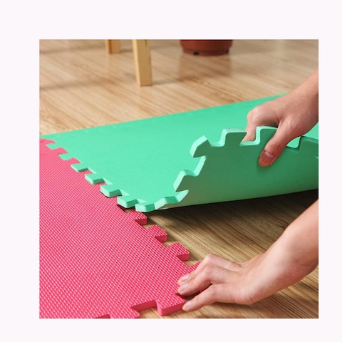 6-Piece Baby Play Mat Set   EVA Foam Kids Rug Puzzle 60x60x0.8cm - Multicolor