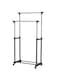 Telescopic Clothes Rack Silver/Black 750millimeter