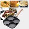 Generic 4 Hole Omelet Pan For Burger Eggs Ham Pancake Maker Wooden Handle Frying Pot Non-Stick Cooking Breakfast