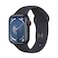 Apple Watch Series 9 GPS 45mm Midnight Aluminium Case with Midnight Sport Band - S/M