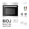BOJ Built In 60cm Gas Oven, OVG 6060BX, Stainless Steel With Black Glass, Multifunction Gas Cooker With 6 Cooking Functions, High Quality LPG Cooker, Made In Italy - 1 Year Manufacturer Warranty