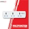 Elexon 3 Way Multi Universal Adaptor Socket White