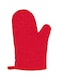 Generic Non-Slip Kitchen Oven Gloves Red 28 X 18Cm