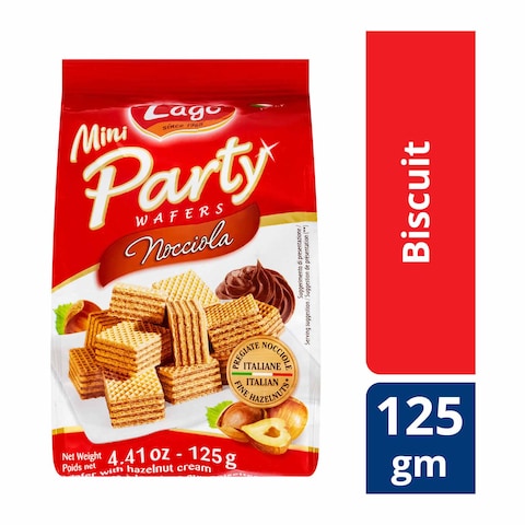 Lago Party Mini Wafer With Hazelnut Cream - 125 gm