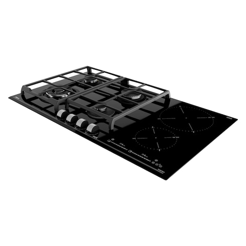 Teka JZC 96342 BBB Gas on glass + Induction hob with Direct Functions and 6 cooking zones in 90