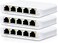 Ubiquiti Unifi Flex Mini Switch Pack Of 3 1GbE 802.3af PoE RJ45 Input - 4 GbE RJ45 Ports White