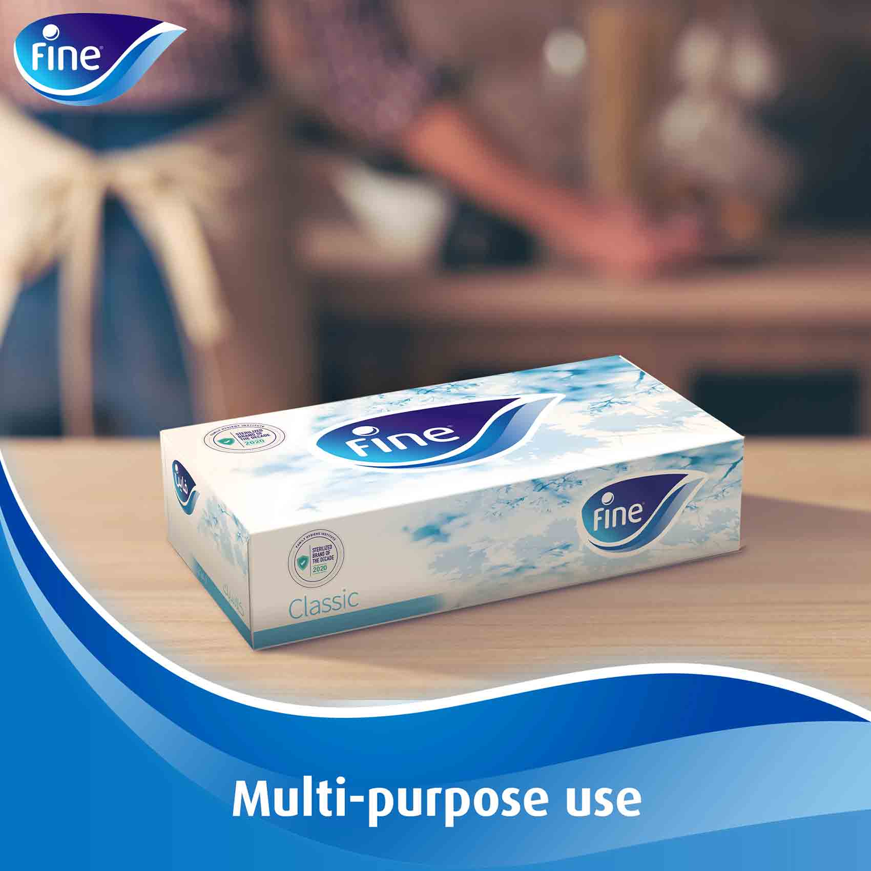 Fine Classic Facial Tissue 150 Sheet 2 Ply 4 Boxes product thumbnail 4