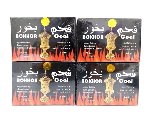 Bakhoor Charcoal-Torch Coal 30pcs - 4 Boxes Compo-120 pcs