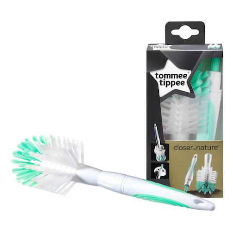 Buy Tommee Tippee Closer To Nature Bottle And Teat Brush White in UAE