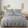 Comfy 6-Pcs Luxurious Cotton King Size Geometric Comforter Set-Grey