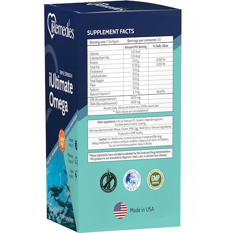 iRemedies iULTIMATE OMEGA 60 ENTERIC COATED SOFTGELS