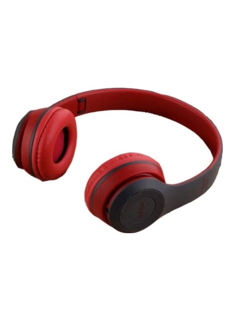 Generic P47 Bluetooth Waterproof Over-Ear Headphones Red/Black