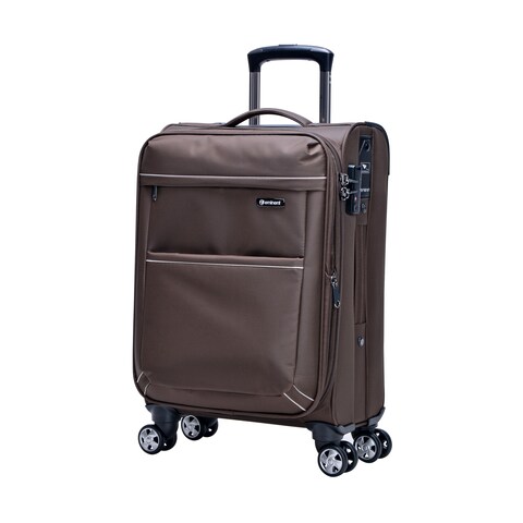 Eminent 4 Wheel Soft Casing Expandable Recycled Cabin Luggage Trolley 55cm Camel&nbsp;V6093SZ-20