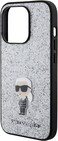 CG Mobile Karl Lagerfeld Fixed Glitter Case For iPhone 15 Pro Max (Silver)