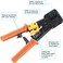 Petechtool Rj45 Crimp Tool Ethernet Pass Thru Crimper For Crimping Cat6 Cat5 Cat5E Through Connectors And Rj12 Plug Ends With 50Pcs Connectors, Cable Tester Mini Wire Stripper