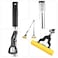 Generic-Absorbent PVA Mop Sponge Mop with Stainless Steel Telescopic Pole Extendable Handle Mopstick for Household Ofiice Cleaning Black
