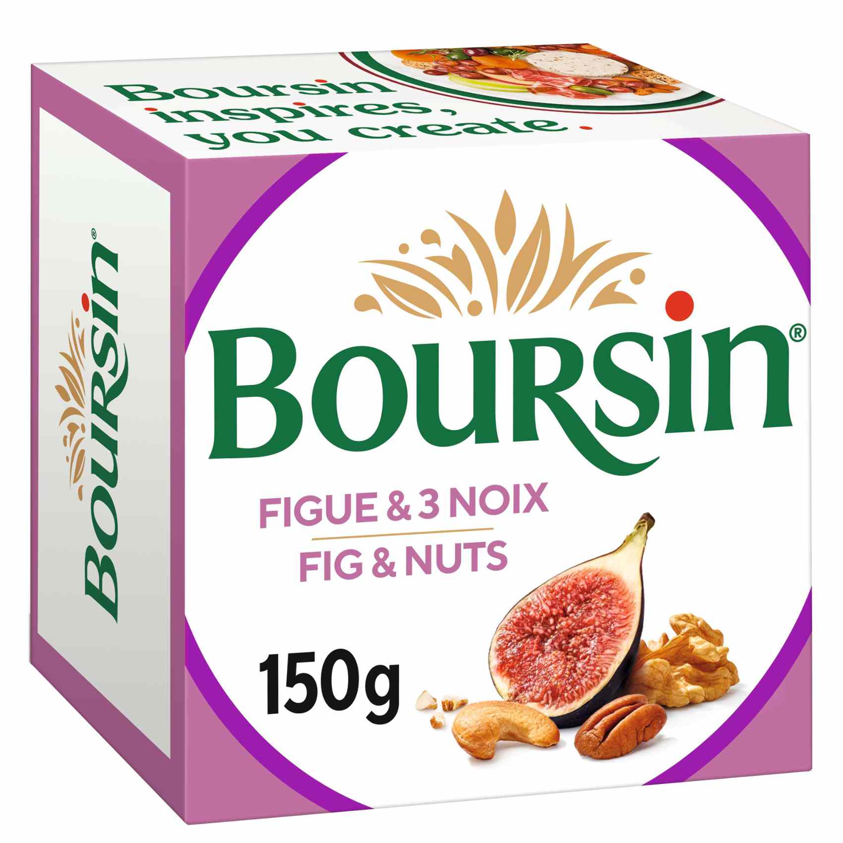 Boursin Soft Cheese Fig And Nuts (Figue &amp; 3 Noix) 150g