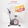 Sparnod Fitness SUB-54 Upright Exercise Bike For Home Gym, LCD Display, Height Adjustable Seat, Compact Design 4Kg Flywheel And Heart Rate Sensors Perfect Cardio Exercise Cycle Machine