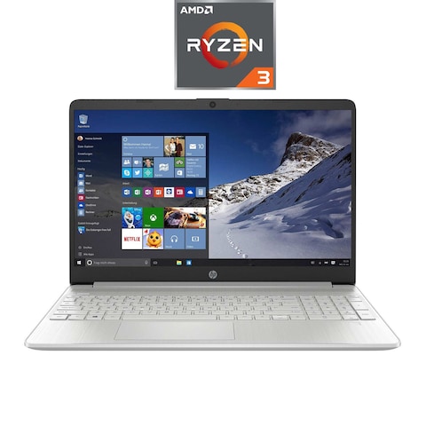 HP 15s-eq1003ne Laptop - AMD Ryzen 3 3250U - 4GB RAM - 256GB SSD - 15.6-inch HD - AMD GPU - Windows 10 - Natural Silver