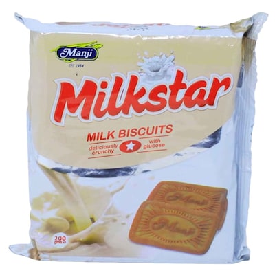 Manji Milkstar Milk Biscuit With Glucose 200g