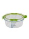 Royalford 2-Compartment Food Container Clear/Green 950ml