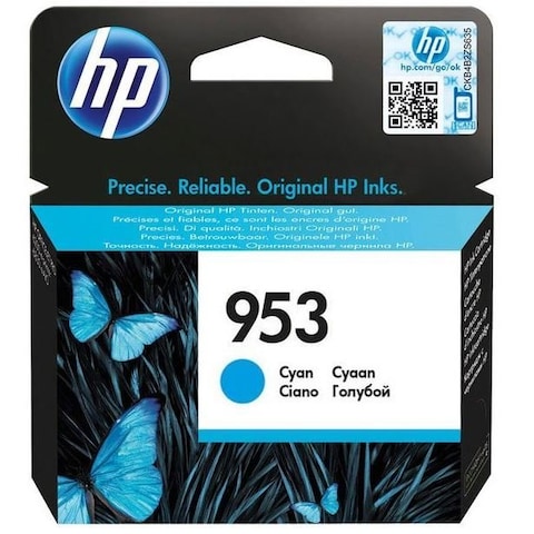 HP 953 Cyan Ink Cartridge, F6U12Ae