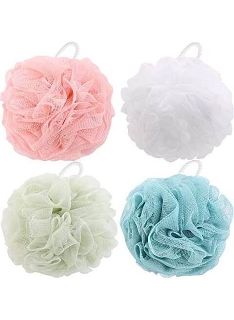 Buy Marrkhor 4-Pack Wash Bathing Sponge Loofahs Multicolour in UAE