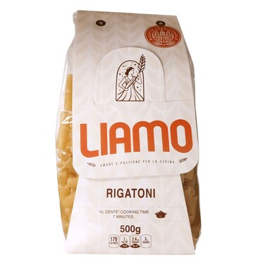 Liamo Rigatoni Pasta 500g