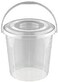ABBASALI Plastic 17 Liter Transparent DX Bucket with Lid &amp; 1.5 Liter Pvc Mug
