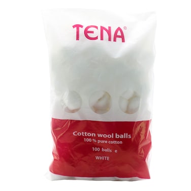 TENA COTTON WOOL BALLS WHITE 100G