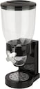 Nessan Black Cereal Dispenser Dry Food countertop Kitchen Tools Storage Container, Dry Food Dispenser, Black/Clear, BD-CRL-SB1