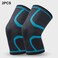 Generic-2PCS Men Women Knee Pad Knee Compression Sleeve Knitted Fabric Joint Pain-Relief Football Knee Brace