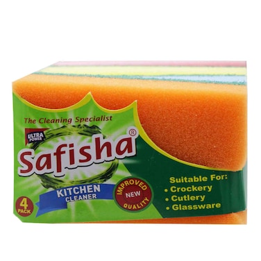 Safisha Kitchen Cleaner Sponge Pack Of 4
