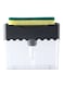 Soap Dispenser And Sponge Set Clear/Black/White 13.5x8.5x11cm