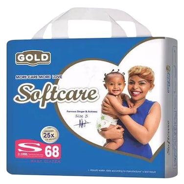 Softcare Gold Jumbo Diaper Small 68 Count