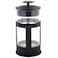 Any Morning French Press Coffee and Tea Maker, Borosilicate Glass Coffee Press, Stainless Steel Filter, Durable and Heat Resistant, Black (350 ml, 11.80 oz, 2 Cup)