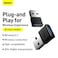 Baseus USB Bluetooth Adapter for PC, Bluetooth 5.0, Plug &amp; Play, Nano Size,Supports Windows 11/10/8.1/8/7/XP for Desktop, Laptop, PS4/ Xbox Controllers (BA04 Black)