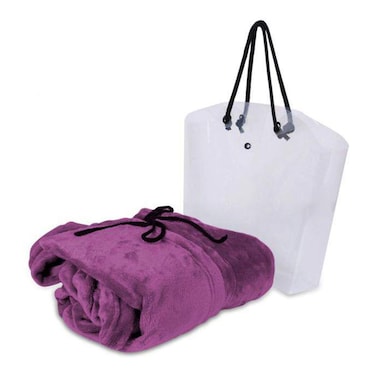 دفايه مينترا ناعمه بكاب - 160 * 180 سم - أرجواني