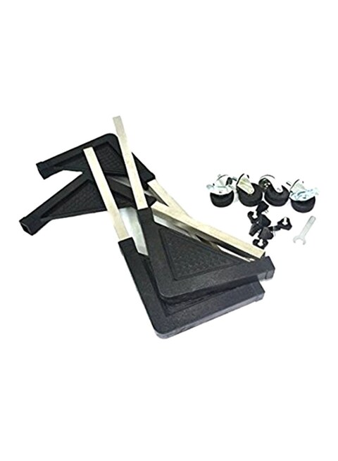 Generic - Multifunctional Movable Washing Machine And Refrigerator Stand Black /Silver