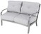 Yulan Outdoor/Indoor Aluminum Sofa Set With Chair &amp; Table With Cushion, Grey, 810