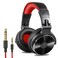 OneOdio Over Ear Headphone, Wired Bass Headsets with 50mm Driver, Foldable Lightweight Headphones with Shareport and Mic for Recording Monitoring Podcast Guitar PC TV - (PRO-10 Red)
