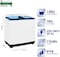 Super General 12 Kg Twin-Tub Semi-Automatic Washing Machine, White/Blue, Efficient Top-Load Washer With Lint Filter, Spin-Dry, Sgw-125, 95 X 58 X 103.5 cm, 1 Year Warranty